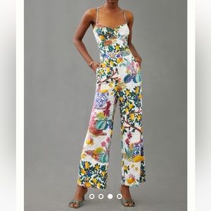 NWOT Anthropologie Maeve Cutout Linen Jumpsuit